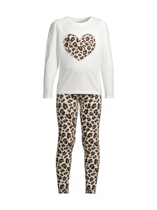 Bogi - Ofelia Lounge Set - trikoopaita & leggingsit - WHITE/SHIFTING SAND AOP | Stockmann