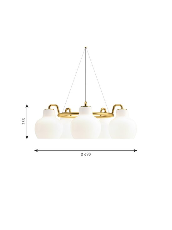 Louis Poulsen - VL Ring Crown 5 -kattovalaisin Ø 69 cm - WHITE/BRASS - photo 2 Louis Poulsen - VL Ring Crown 5 -kattovalaisin Ø 69 cm - WHITE/BRASS | Stockmann - photo 2