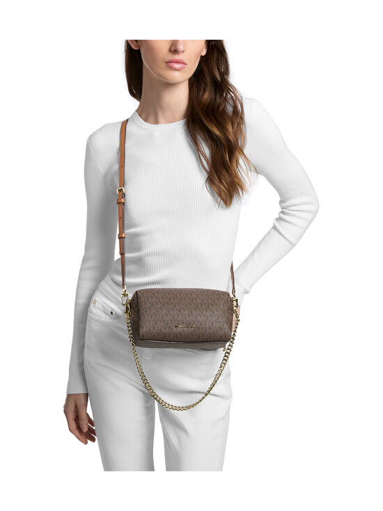 Michael Michael Kors - Bryant Small Soft Crossbody -ketjullinen laukku - 252 BRN/ACORN | Stockmann - photo 3