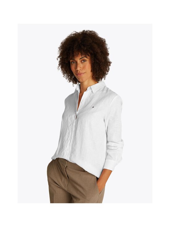 Tommy Hilfiger - Linen Relaxed -paita - YCF TH OPTIC WHITE - photo 6 Tommy Hilfiger - Linen Relaxed -paita - YCF TH OPTIC WHITE | Stockmann - photo 6