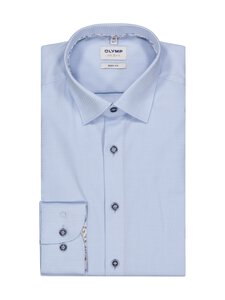 Olymp - Shirt Body Fit Contrast -kauluspaita - 11 BLEU | Stockmann