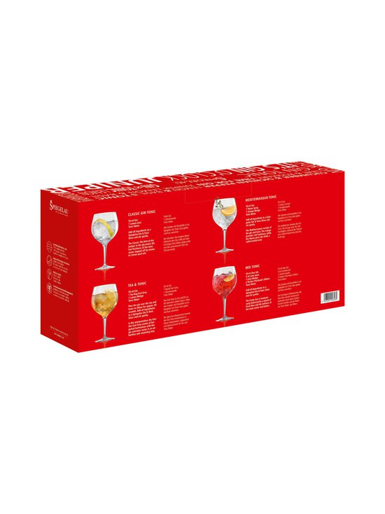 Spiegelau - Gin & Tonic Gift Box dzērienu glāzes 4 gab., 630 ml - CLEAR - photo 6 Spiegelau - Gin & Tonic Gift Box dzērienu glāzes 4 gab., 630 ml - CLEAR | Stockmann - photo 6