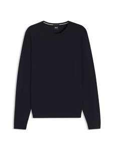 BOSS - Leno vilnas džemperis - 404 DARK BLUE | Stockmann