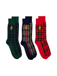 Polo Ralph Lauren - Sokid Crew, 3 paari - 001 RED NAVY MULTI | Stockmann