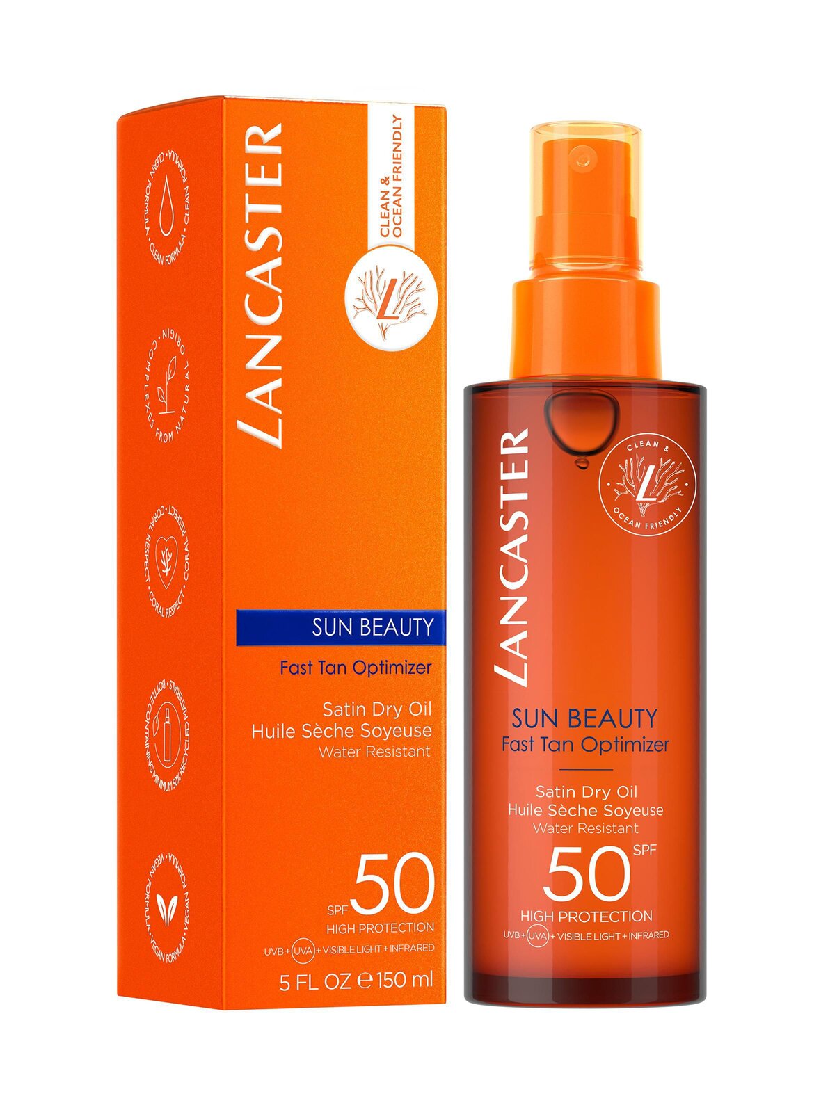 Sun Beauty Satin Dry Oil SPF50 -aurinkosuojaöljy 150 ml