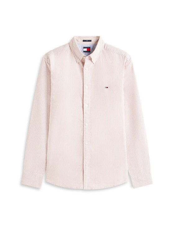 Tommy Jeans - Slim Stripe -kauluspaita - XL0 TERRACOTTA RED/STRIPES | Stockmann - photo 1