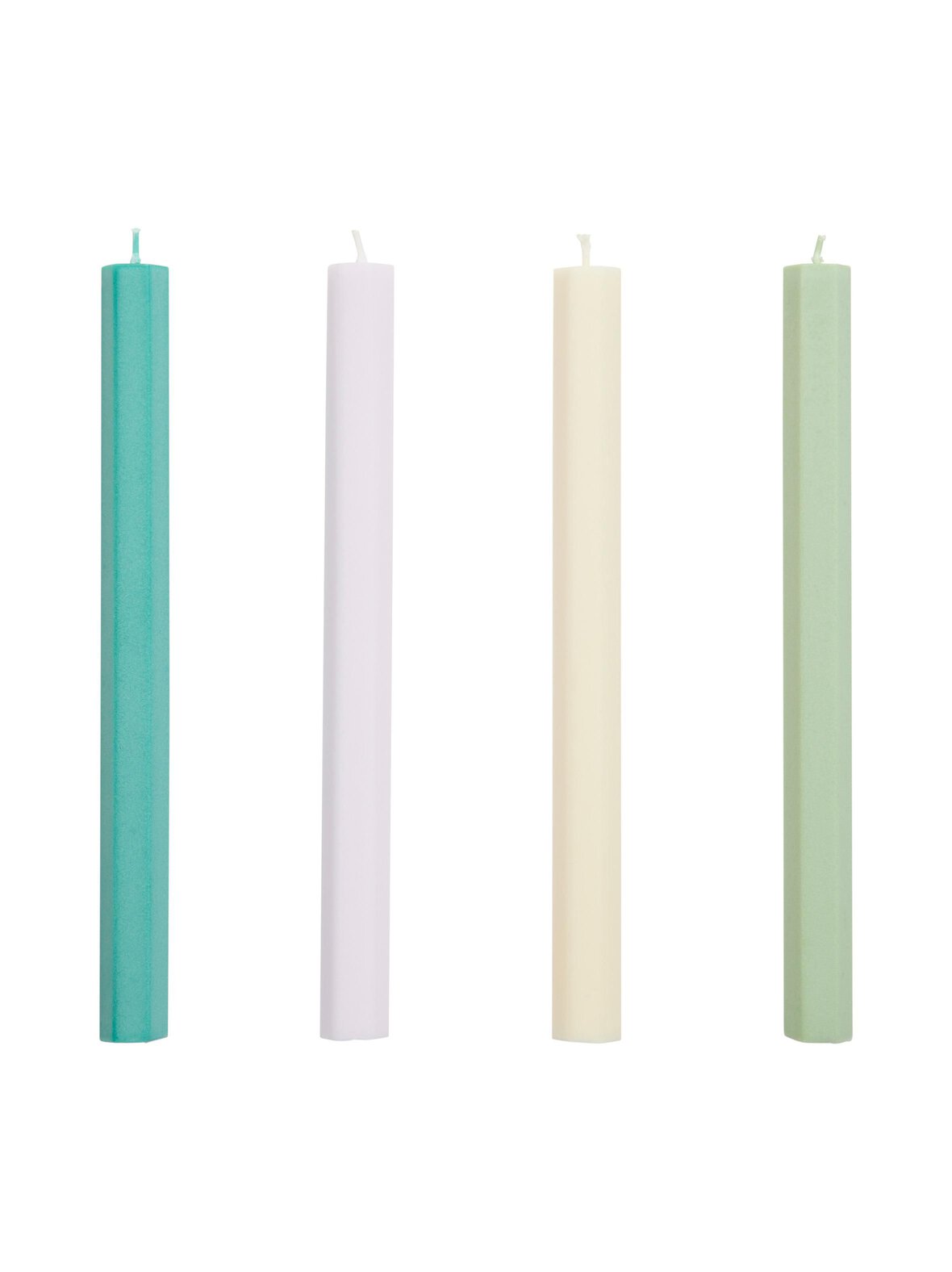 Hexagon Candle Pastel -steariinikynttilä, 4 kpl