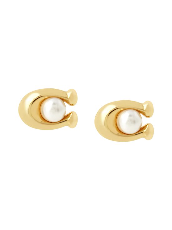 Coach - Pearl C Stud -korvakorut - WHITE/GOLD | Stockmann - photo 1