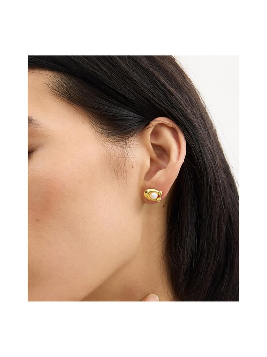 Coach - Pearl C Stud -korvakorut - WHITE/GOLD | Stockmann - photo 4