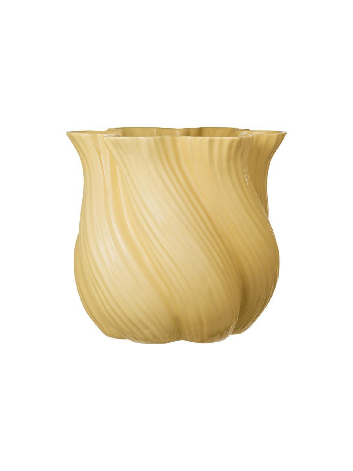Flora 6 -vaasi pastellinkeltainen k 18 cm