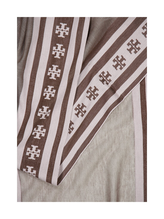 Tory Burch - Logo Stripe -pitkä huivi - CHOCOLATE | Stockmann - photo 2