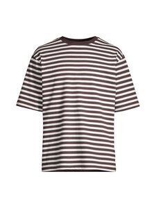 CONSTRUE - Fukuoka Stripe T-krekls - WHITE/DK. BROWN STRIPE | Stockmann