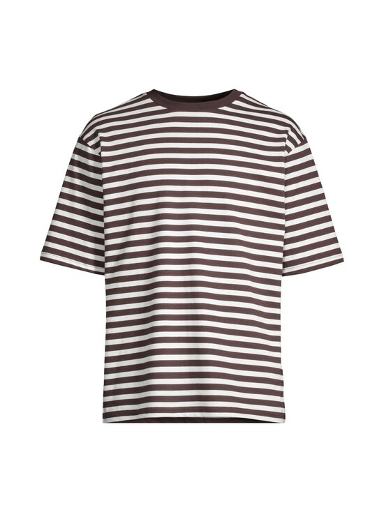 CONSTRUE - Fukuoka Stripe T-krekls - WHITE/DK. BROWN STRIPE | Stockmann - photo 1
