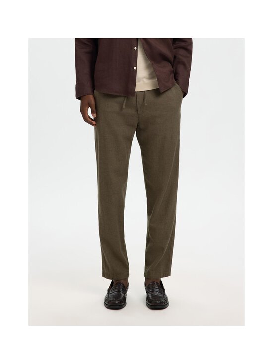Selected - SlhSlimtape Brody Linen Blend Bikses - FOREST NIGHT | Stockmann - photo 2