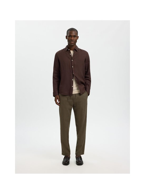 Selected - SlhSlimtape Brody Linen Blend Bikses - FOREST NIGHT | Stockmann - photo 3