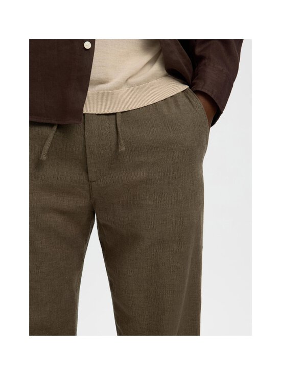Selected - SlhSlimtape Brody Linen Blend Bikses - FOREST NIGHT | Stockmann - photo 6