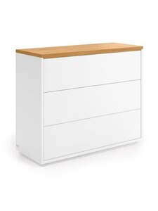 Kave Home - Abilen-lipasto tammi/valkoinen 90 x 75 cm - WHITE | Stockmann