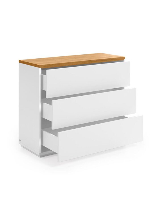 Kave Home - Abilen-lipasto tammi/valkoinen 90 x 75 cm - WHITE | Stockmann - photo 2