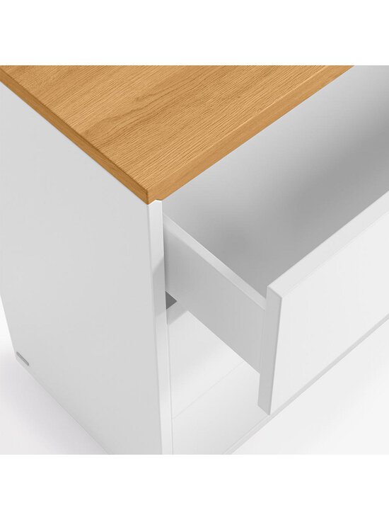 Kave Home - Abilen-lipasto tammi/valkoinen 90 x 75 cm - WHITE | Stockmann - photo 3