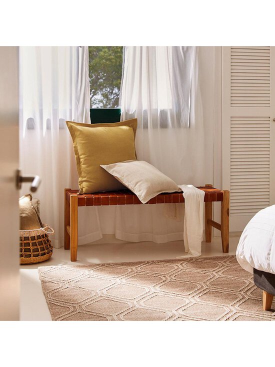 Kave Home - Calixta-penkki ruskea nahka L 120 cm - BEIGE | Stockmann - photo 5