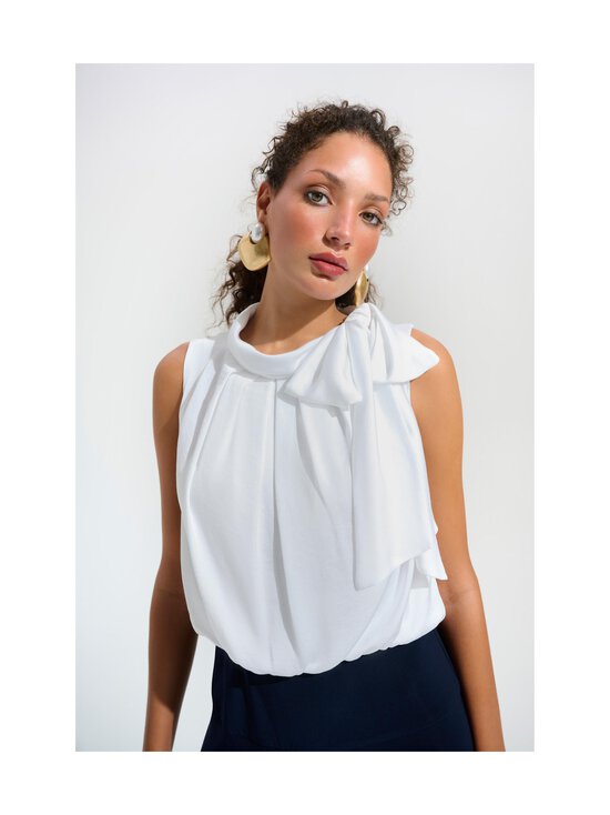 Joseph Ribkoff - Silky And Satin Wide Leg Jumpsuit With Contrast -haalari - 2229 MIDNIGHT BLUE/VANILLA | Stockmann - photo 4