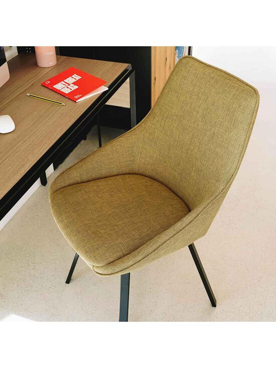 Kave Home - Jenna-tuoli keltainen chenille-kangas - BEIGE | Stockmann - photo 4