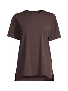 Sweaty Betty - Soft Flow Studio Longline t-paita - 5474 SABLE BROWN | Stockmann