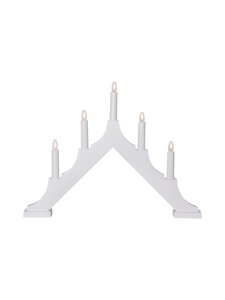 Star Trading - Alma 5 -puukynttelikkö LED-valoilla 44 x 5,5 x 33,5 cm - VALKOINEN Star Trading - Alma 5 -puukynttelikkö LED-valoilla 44 x 5,5 x 33,5 cm - VALKOINEN | Stockmann