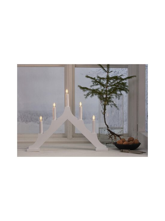 Star Trading - Alma 5 -puukynttelikkö LED-valoilla 44 x 5,5 x 33,5 cm - VALKOINEN - photo 3 Star Trading - Alma 5 -puukynttelikkö LED-valoilla 44 x 5,5 x 33,5 cm - VALKOINEN | Stockmann - photo 3