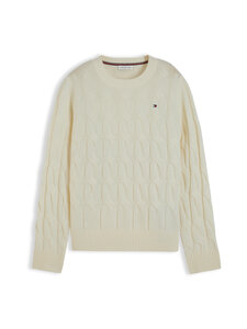 Tommy Hilfiger - Soft Wool -palmikkoneule - Z00 IVORY PETAL | Stockmann