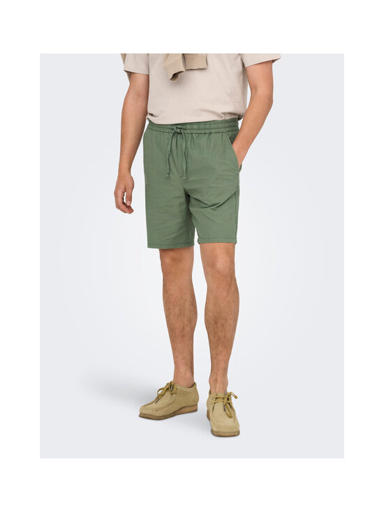 Only & Sons - OnsLinus-puuvilla-pellavashortsit - SEA SPRAY | Stockmann - photo 3