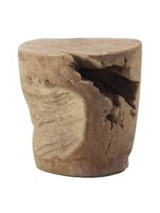 Kave Home - Tropicana-sivupöytä tiikki ⌀ 35 cm - BROWN | Stockmann