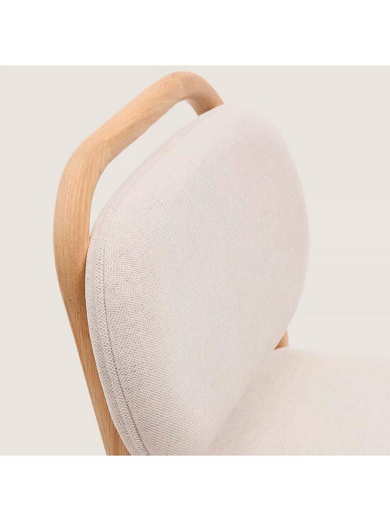 Kave Home - Helda-baarijakkara beige chenille-kangas / tammi K 65 cm - BEIGE | Stockmann - photo 5