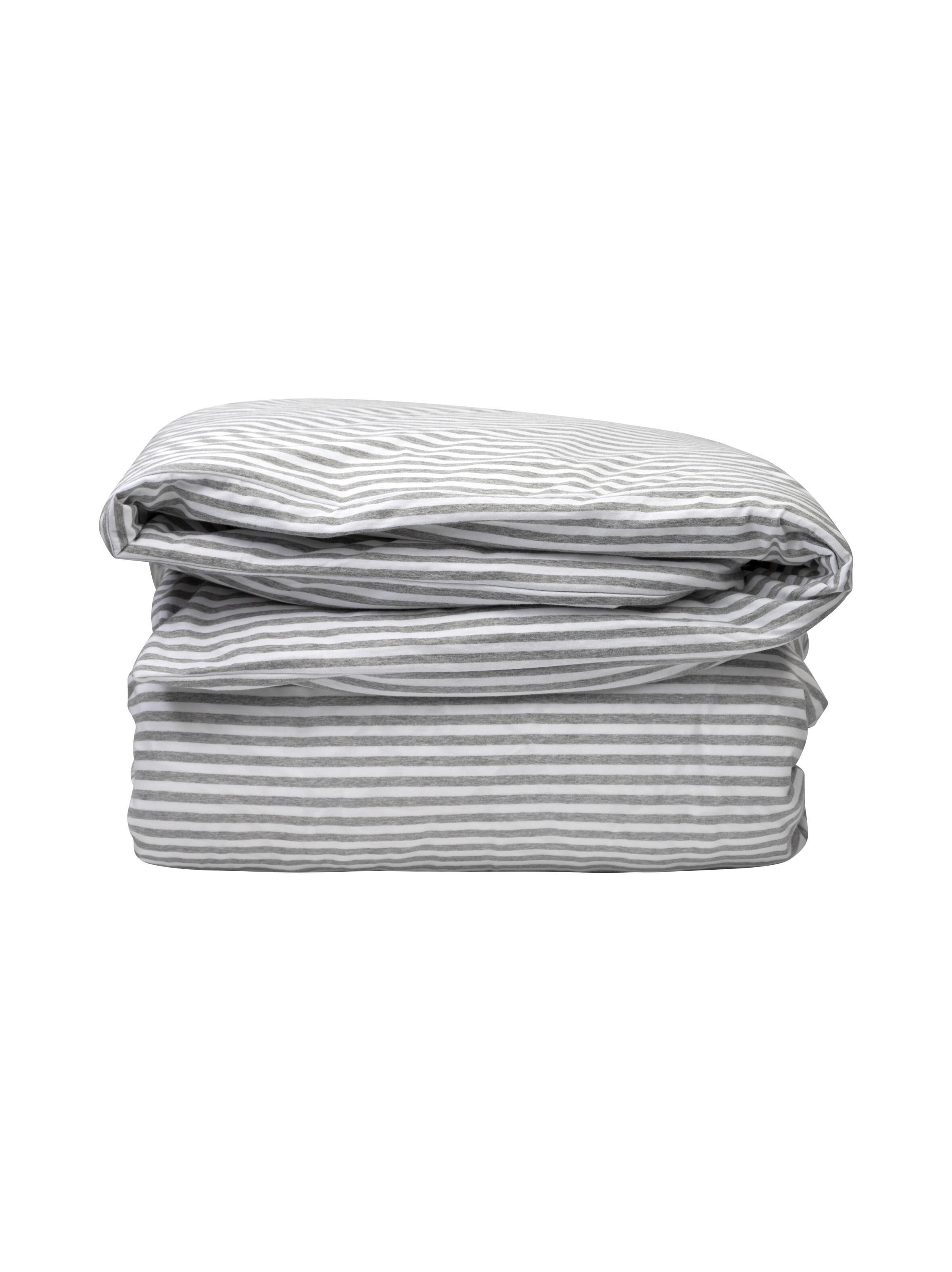 Casa Stockmann &ndash; Riga Jersey-pussilakana, vaaleanharmaa/valkoinen