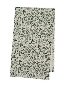 Casa Stockmann - Natal-kaitaliina - NATURAL LINEN/GREEN COMBO | Stockmann