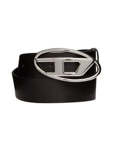 Diesel - Oval D Logo -nahkavyö - H6528 BLACK/NICKEL | Stockmann
