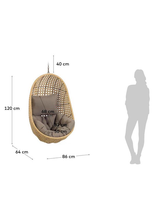 Kave Home - Cira-riipputuoli polyrottinki - BEIGE | Stockmann - photo 3
