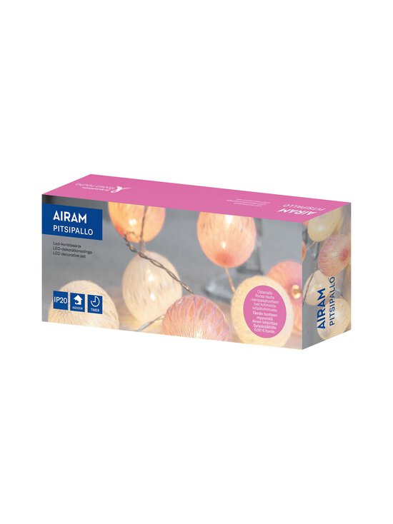 Airam - Roosa Nauha Pitsipallo -valosarja 3m, 10 led - WHITE/PINK - photo 1 Airam - Roosa Nauha Pitsipallo -valosarja 3m, 10 led - WHITE/PINK | Stockmann - photo 1