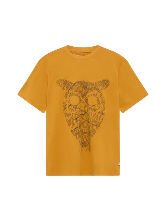 Knowledge Cotton Apparel - Front Big Owl t-paita - 1502 GOLDEN OAK | Stockmann - photo 1