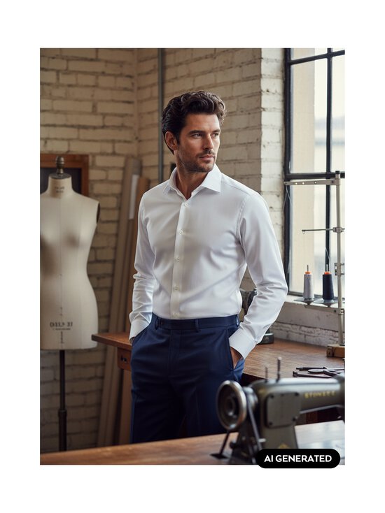 Eton - Herringbone Signature Twill Slim krekls - WHITE | Stockmann - photo 3