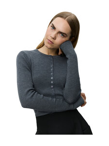Sofie Schnoor - Julessw-ribbineuletakki - 8011 DARK GREY MELANGE | Stockmann