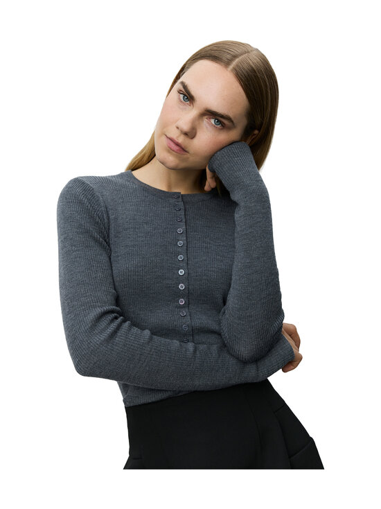 Sofie Schnoor - Julessw-ribbineuletakki - 8011 DARK GREY MELANGE | Stockmann - photo 1