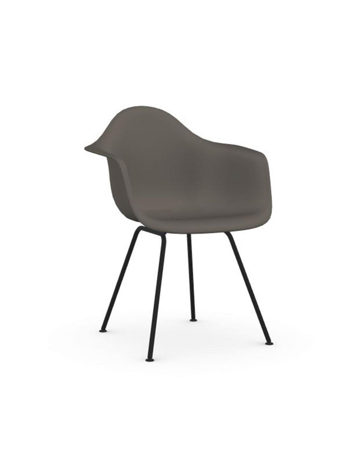 Eames dax re -tuoli käsinojilla granite grey/musta