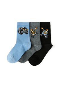 Lindex - Monster Truck -sukat 3-pack - BLACK 80 | Stockmann