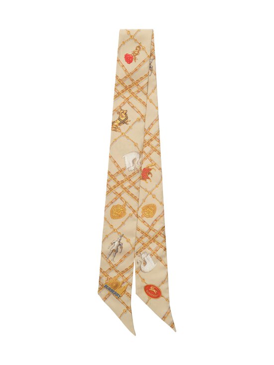 Burberry - Check Charm Skinny -silkkikaulaliina - C5319 FINCH BROWN | Stockmann - photo 1