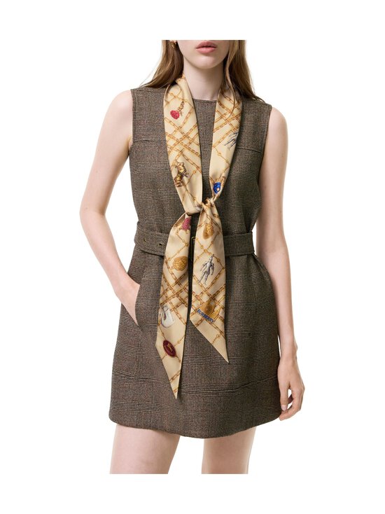 Burberry - Check Charm Skinny -silkkikaulaliina - C5319 FINCH BROWN | Stockmann - photo 3