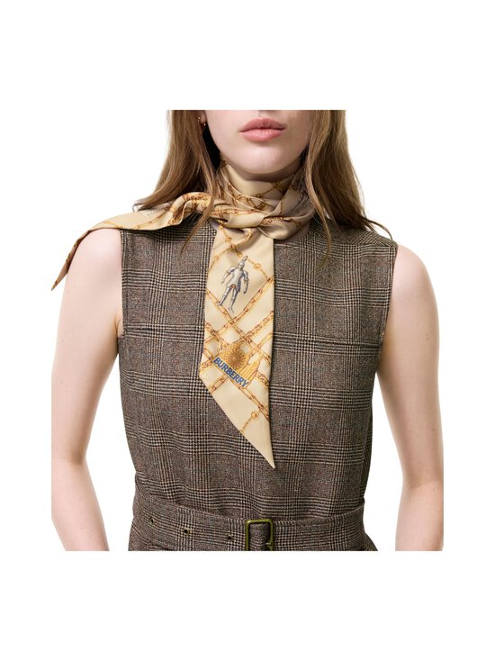 Burberry - Check Charm Skinny -silkkikaulaliina - C5319 FINCH BROWN | Stockmann - photo 4