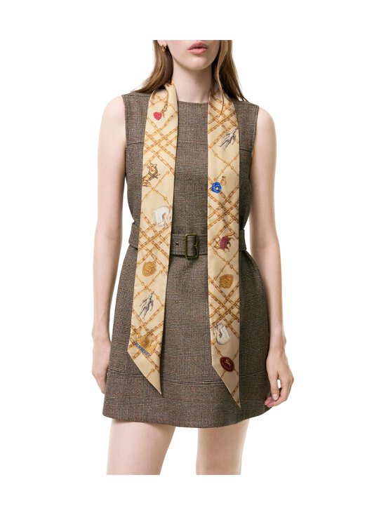 Burberry - Check Charm Skinny -silkkikaulaliina - C5319 FINCH BROWN | Stockmann - photo 5