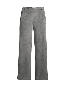 EMME - Emmdraghi Wide -samettihousut - 006 DARK GREY | Stockmann