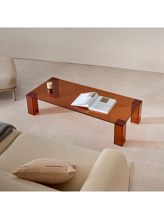 Kave Home - Adularia-sohvapöytä ruskea lasi 140 x 60 cm - BROWN | Stockmann - photo 6
